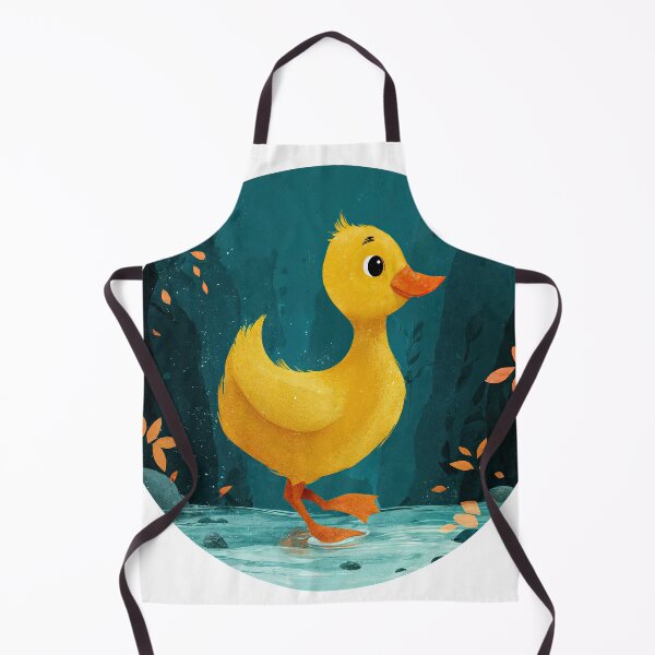 Item preview, Whimsical Woodland Waddle – Cheerful Duckling in Autumn Forest designed and sold by ForeverPrintsOK.