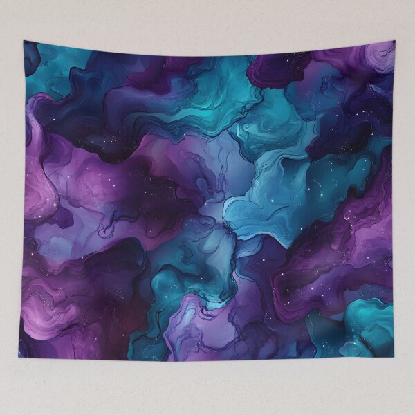 Item preview, Blue purple galaxy nebula cosmic stars- astronomy beautiful marble swirl  designed and sold by cocomelon168.