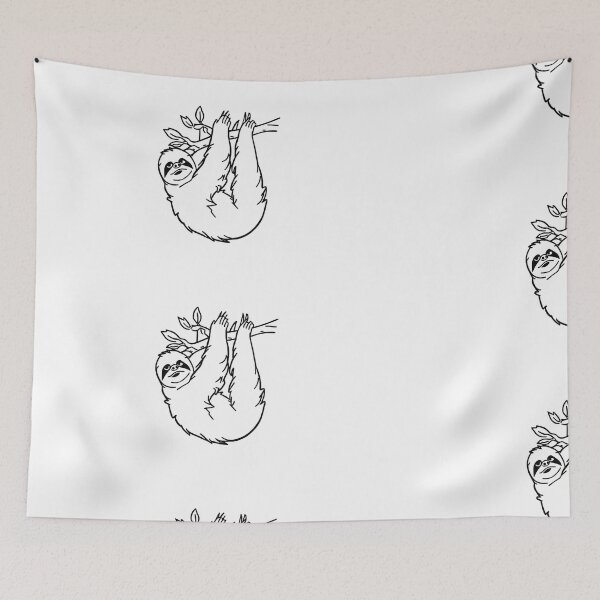 Item preview, Fierce Stillness: Minimalist Single-Line Sloth Face designed and sold by QuietShapes.