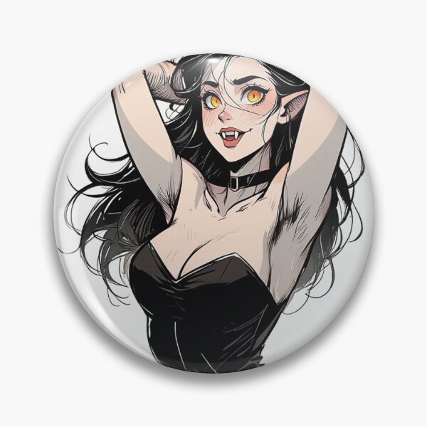 Item preview, Werewolf girl posing hand drawn illustration designed and sold by Vintage Designs +.