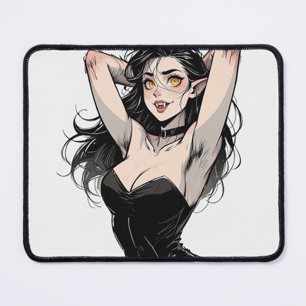 Item preview, Werewolf girl posing hand drawn illustration designed and sold by Vintage Designs +.