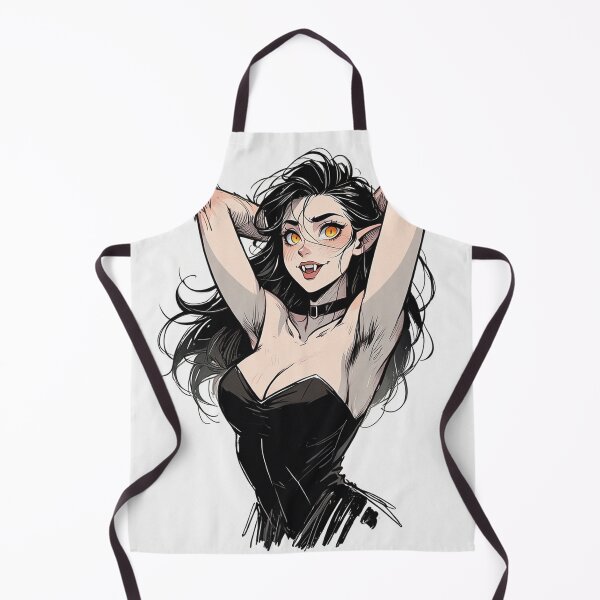Item preview, Werewolf girl posing hand drawn illustration designed and sold by Vintage Designs +.