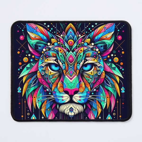 Item preview, Colorful geometric decorative mystic leopard designed and sold by Dogandesighn.