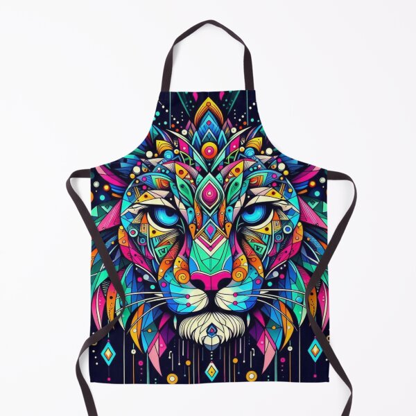 Item preview, Colorful geometric decorative mystic leopard  designed and sold by Dogandesighn.