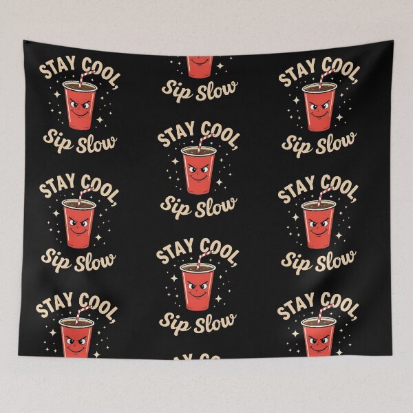 Item preview, Stay Cool and Drink Slowly – Funny Cartoon Tumbler designed and sold by drchzak.
