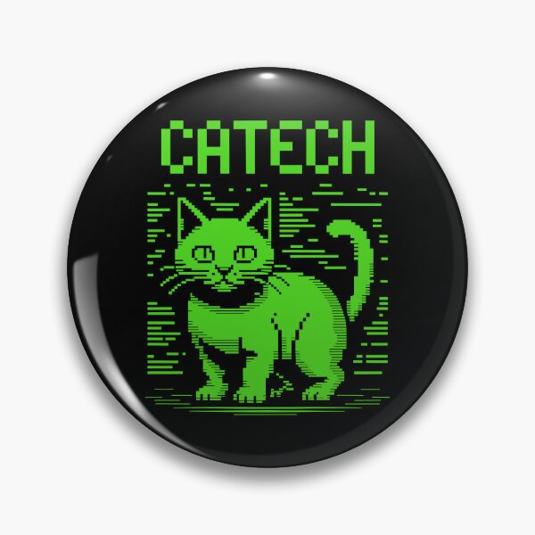 Item preview, Catech Pixel Cat. Funny Tech Geek Retro Terminal Design for Cat Lovers and Gamers designed and sold by paulo silveira.
