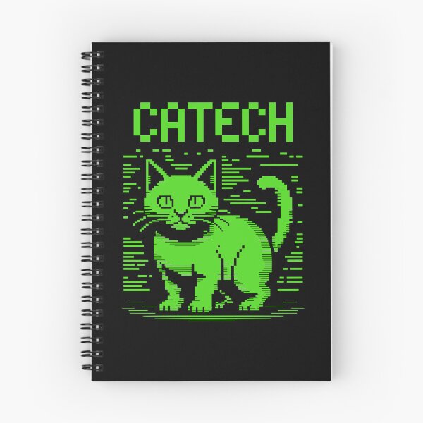 Item preview, Catech Pixel Cat. Funny Tech Geek Retro Terminal Design for Cat Lovers and Gamers designed and sold by paulo silveira.