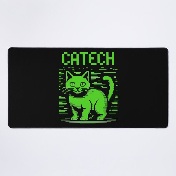 Item preview, Catech Pixel Cat. Funny Tech Geek Retro Terminal Design for Cat Lovers and Gamers designed and sold by paulo silveira.