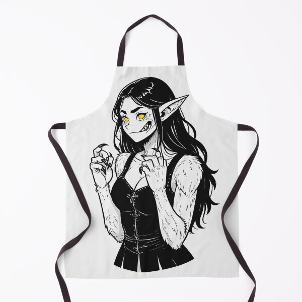 Item preview,  Werewolf girl posing hand drawn illustration designed and sold by Vintage Designs +.