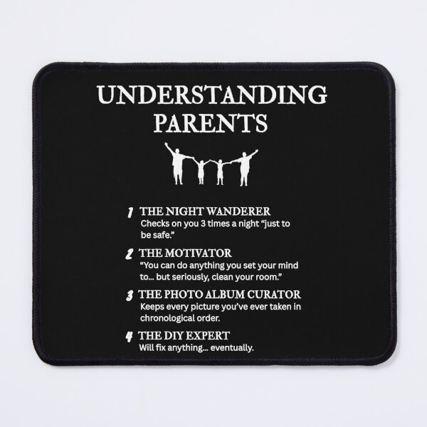 Item preview, The Many Types of Parents – Relatable Family Comedy – Black designed and sold by PsyFlow35.
