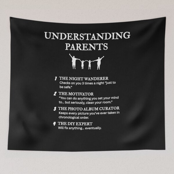 Item preview, The Many Types of Parents – Relatable Family Comedy – Black designed and sold by PsyFlow35.