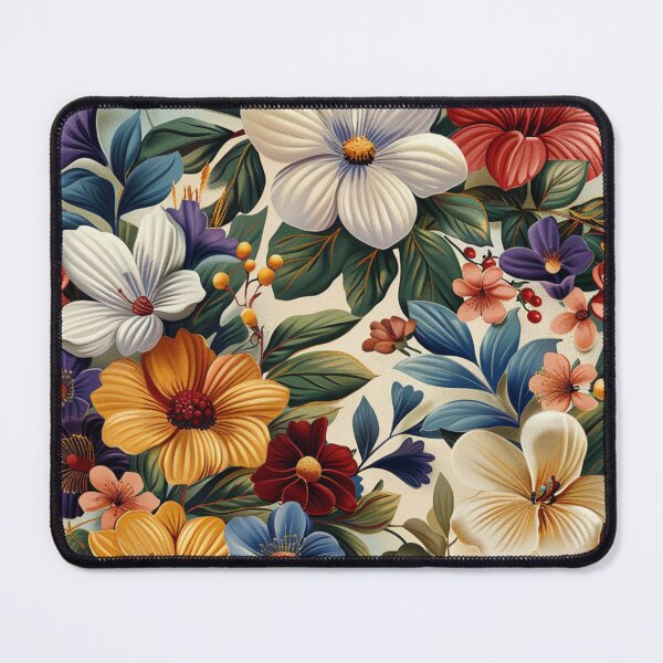Item preview, Colorful floral pattern aesthetic whimsigoth orange blue yellow designed and sold by cocomelon168.