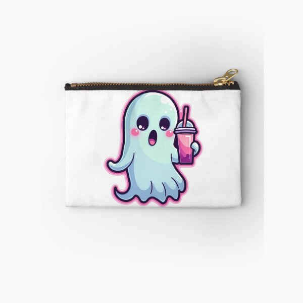 Item preview, Cute Kawaii Ghost with Bubble Tea designed and sold by driftwellstudio.