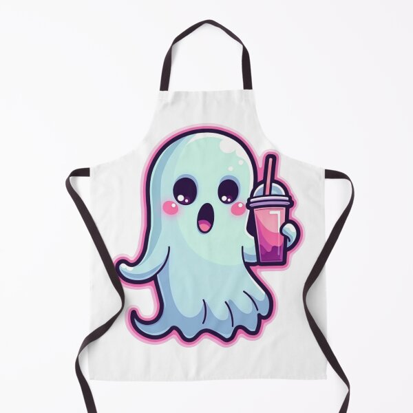 Item preview, Cute Kawaii Ghost with Bubble Tea designed and sold by driftwellstudio.