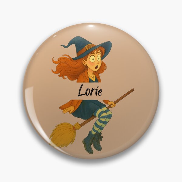 Item preview, Lorie Name Customized Halloween Cute Witch designed and sold by Our Bible Journey.