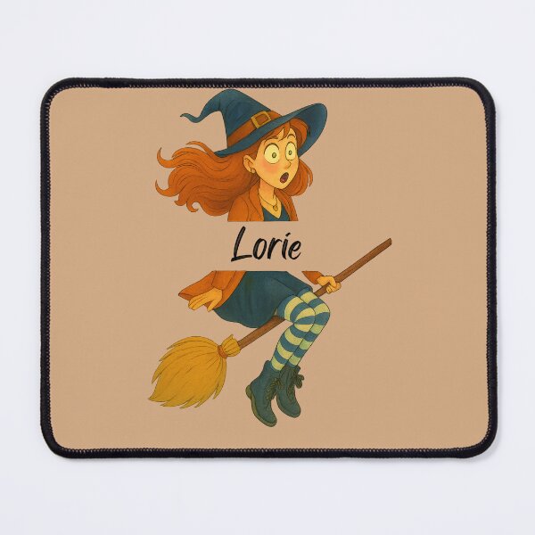 Item preview, Lorie Name Customized Halloween Cute Witch designed and sold by Our Bible Journey.