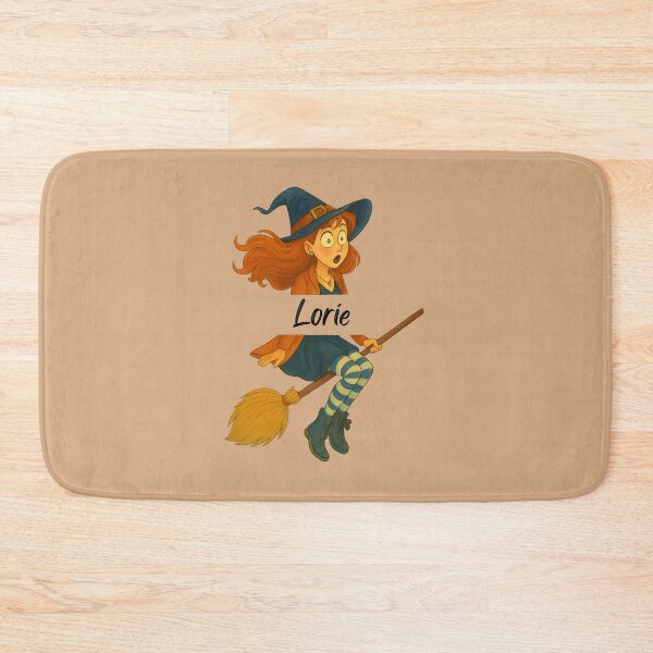 Item preview, Lorie Name Customized Halloween Cute Witch designed and sold by Our Bible Journey.