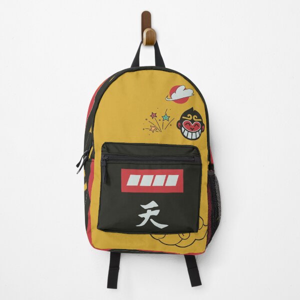 Item preview, Monkie Kid Wukong Backpack – Cool Yellow Cartoon Monkey Bag designed and sold by dilarasworld.