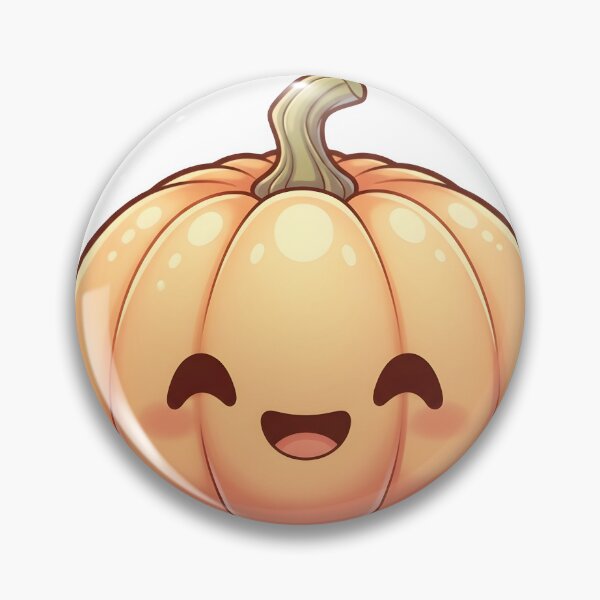 Item preview, Cute kawaii chibi pumpkin illustration for Halloween autumn designed and sold by DesignArtFull.