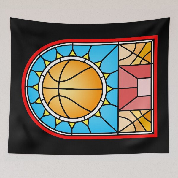Item preview, Church of Basketball | Stained Glass Window Design designed and sold by Slam-Dunkan.
