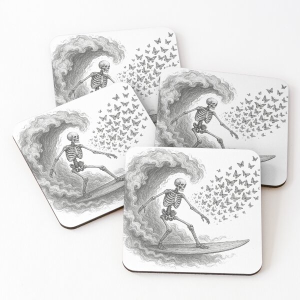 Item preview, Skeleton Surfer designed and sold by Retrics Studio.