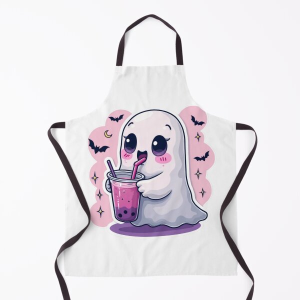 Item preview, Ghost with Boba and Bats (Pink Night Edition) designed and sold by driftwellstudio.