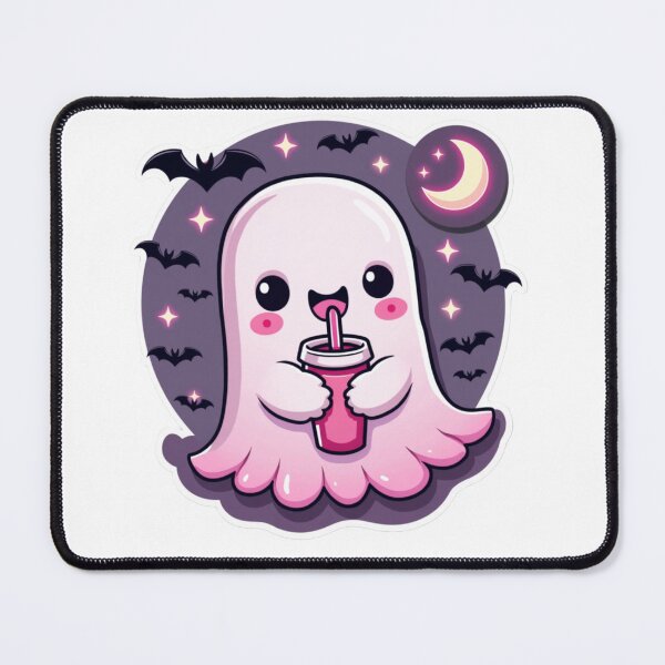 Item preview, Ghost with Boba and Bats (Moonlit Style) designed and sold by driftwellstudio.
