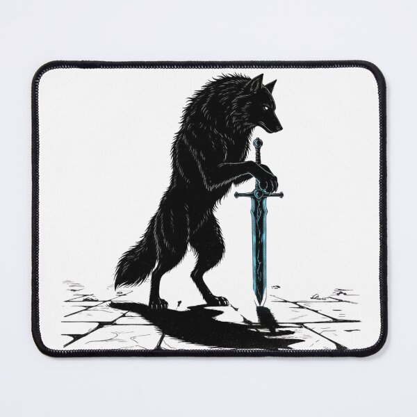 Item preview, Great Grey Wolf Sif Dark Souls Silhouette T-Shirt designed and sold by GeniePixel.
