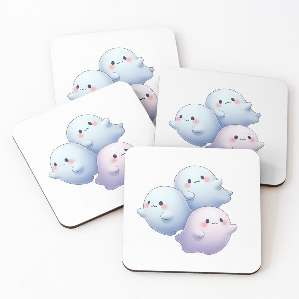 Item preview, Cute kawaii ghost trio pastel Halloween design designed and sold by DesignArtFull.