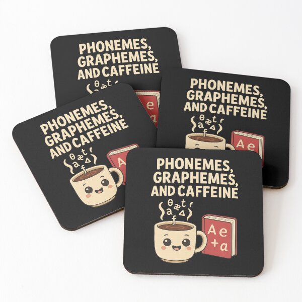 Item preview, Phonemes, Graphemes, and Caffeine – Linguistics Coffee Lover Design designed and sold by SlomianyPisarz.