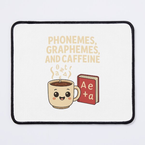 Item preview, Phonemes, Graphemes, and Caffeine – Linguistics Coffee Lover Design designed and sold by SlomianyPisarz.