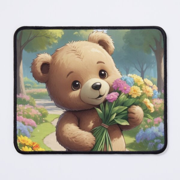 Item preview, Teddy Bear with Bouquet designed and sold by Sweet Dreams Ambience.