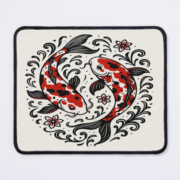 Item preview, Red, Black, and White Koi Fish Art designed and sold by peteys71.