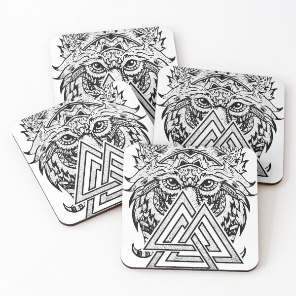 Item preview, Valknut Symbol and wolf designed and sold by Nartissima.