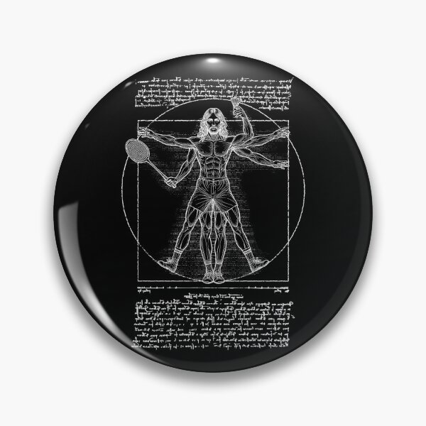 Item preview, Badminton Player Vitruvian Man Leonardo Da Vinci Shuttlecock designed and sold by GrandeDuc.