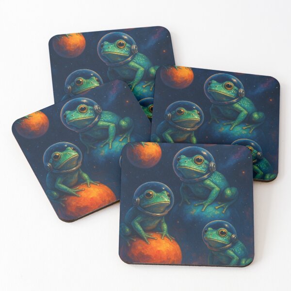 Item preview, Astronaut Frogs Chilling on Planets designed and sold by MindprintStudio.