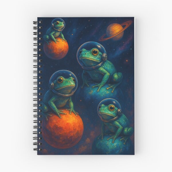 Item preview, Astronaut Frogs Chilling on Planets designed and sold by MindprintStudio.