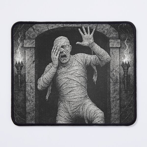 Item preview, Tripping Mummy – Vintage Halloween Horror Snapshot designed and sold by Absurd Cult Co..