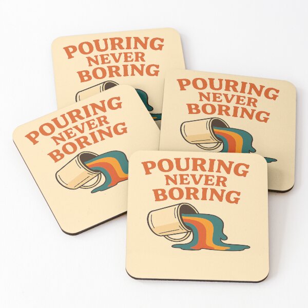 Item preview, Pouring Never Boring – Retro Paint Pour Art Design designed and sold by PourtionOfArt.