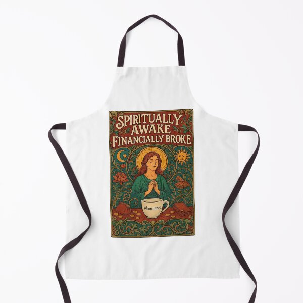 Item preview, Spiritually Awake, Financially Broke T-Shirt | Funny New Age Art Nouveau designed and sold by MySpiritTravels.