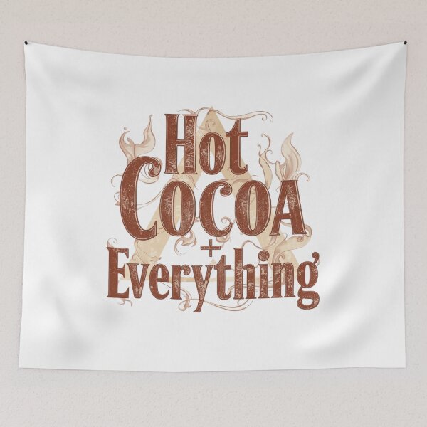Item preview, Hot Cocoa + Everything | Cozy Winter Drink Quote Minimal Design designed and sold by NiDoya.