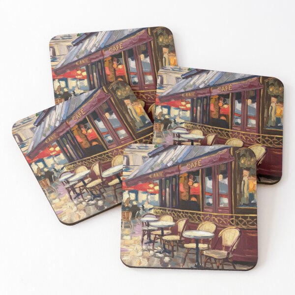 Item preview, French Cafe Terrace – Impressionist Painting  designed and sold by CARRAANN.
