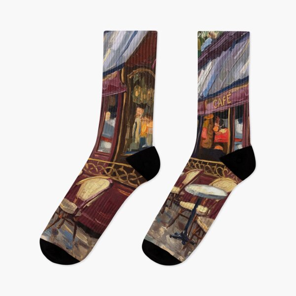 Item preview, French Cafe Terrace – Impressionist Painting  designed and sold by CARRAANN.