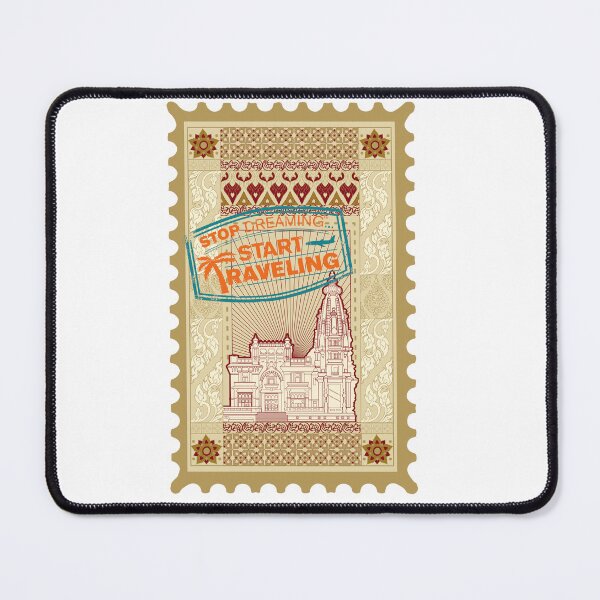 Item preview, Stop Dreaming Start Traveling – Vintage Travel Stamp Design designed and sold by DesignArtist.ia.