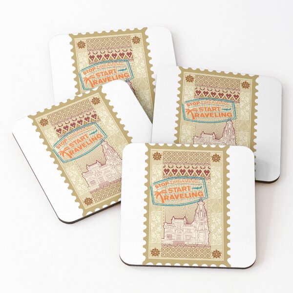 Item preview, Stop Dreaming Start Traveling – Vintage Travel Stamp Design designed and sold by DesignArtist.ia.