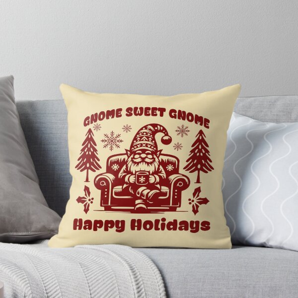 Item preview, Gnome Sweet Gnome – Cozy Cocoa Christmas Burgundy Holiday T-Shirt designed and sold by NoGoodDeeds.