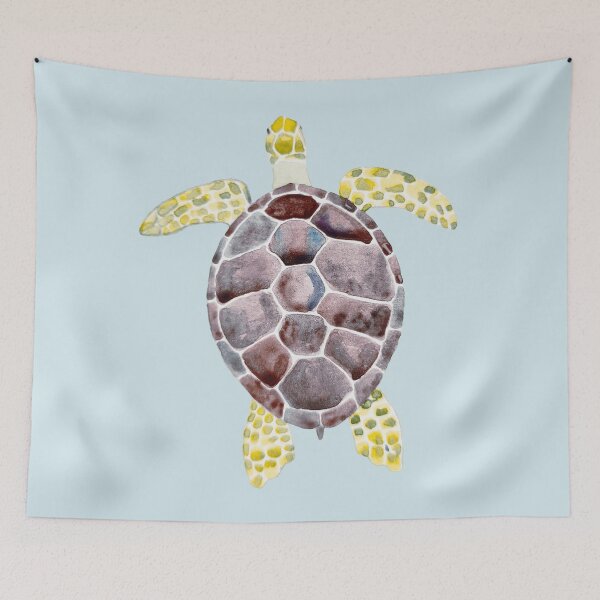 Item preview, Sea turtle painted in watercolor - handmade. designed and sold by Greitas.