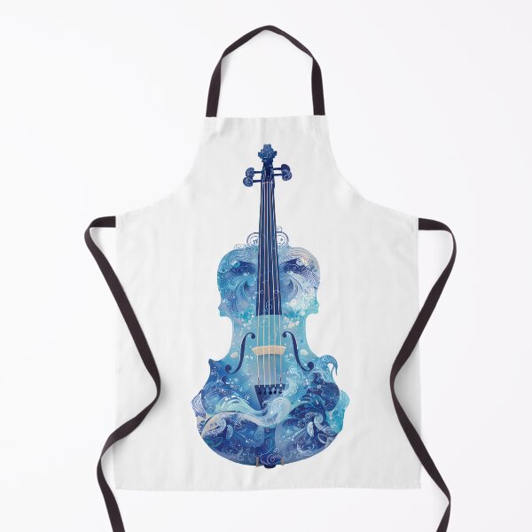 Item preview, Ocean Waves Violin – Musical Instrument and Sea Art Design designed and sold by DesignArtist.ia.