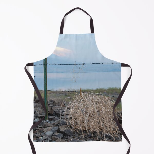 Item preview, Tumbleweed and barbed wire fence by reservoir designed and sold by lisavonbiela.