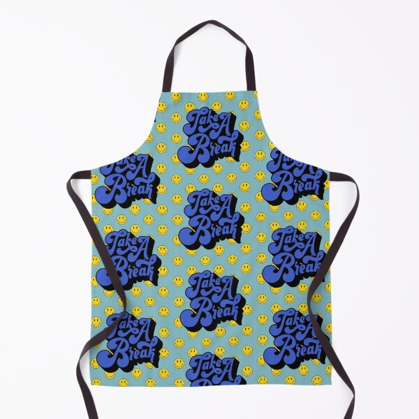 Item preview, “Take a Break” Smiley Face Design – Cute Retro Blue Text & Positivity Vibes designed and sold by cheekylorns.